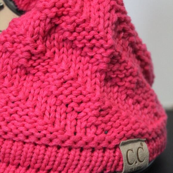 NEW CC BABY BRIM BEANIE HAT WITH POM IN VARIOUS COLORS - Picture 4 of 6